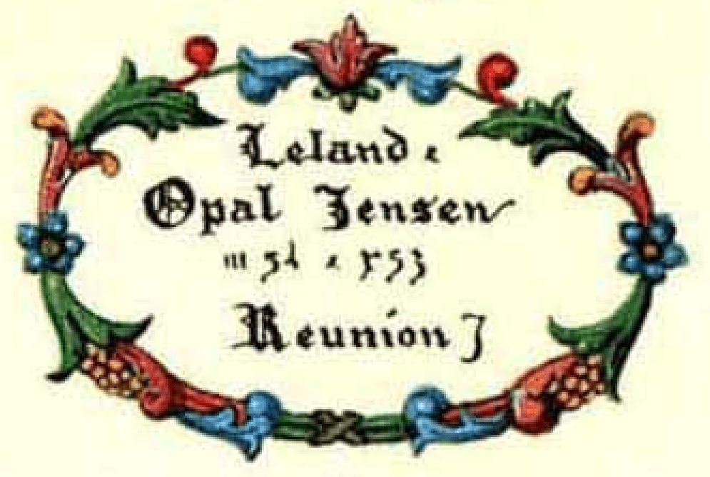 Drs. Leland and Opan Jensen as they appear on the Roll of Honor scroll.